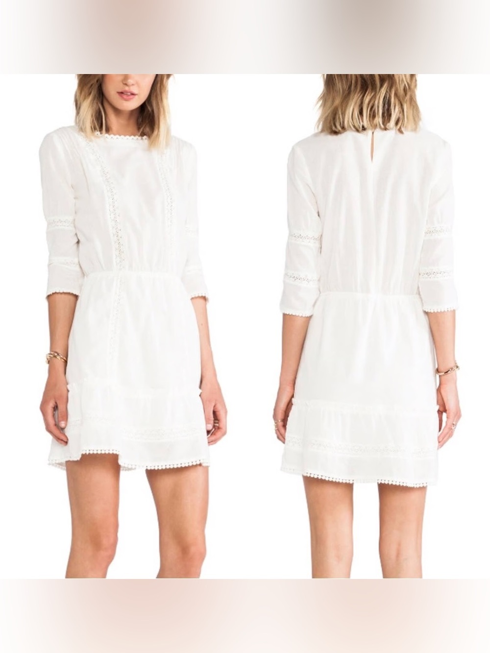 NWOT - Anine Bing White Cotton Mini Dress